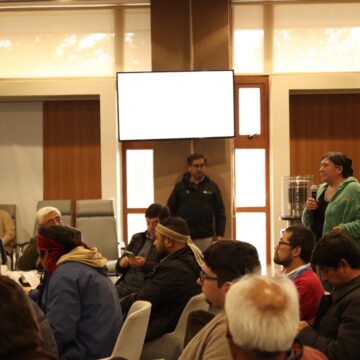 intervencion-olaya-huenchor-sesion-CRUBC Comunidad mapuche williche de Chiloé da lección de diálogo: cede 113 hectáreas marinas para terminal de cruceros en histórico acuerdo