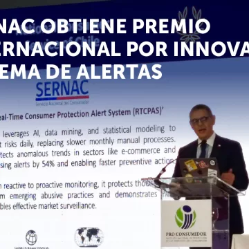 SERNAC obtiene premio internacional por sistema innovador de alertas de protección al consumidor en tiempo real